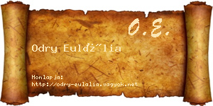 Odry Eulália névjegykártya